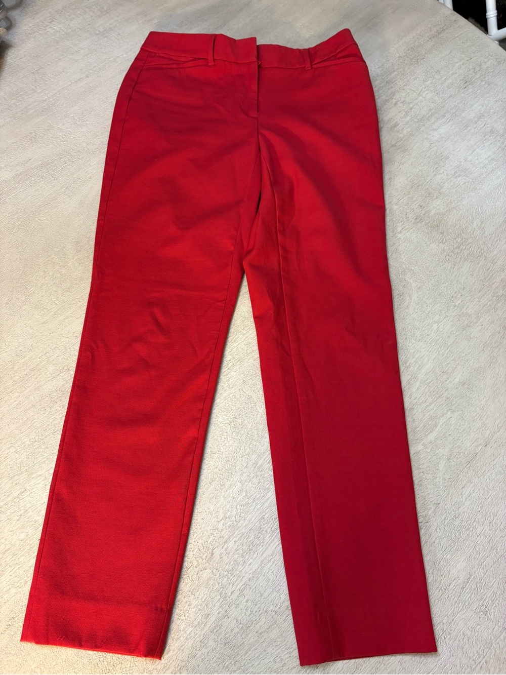 White House Black Market Red Ankle Pants